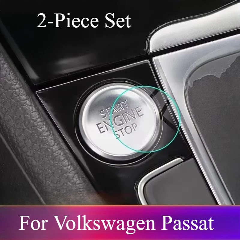 For Volkswagen Passat One-click Start Protective Film Automotive Interior Film Decorative Sticker TPU Transparent Protective