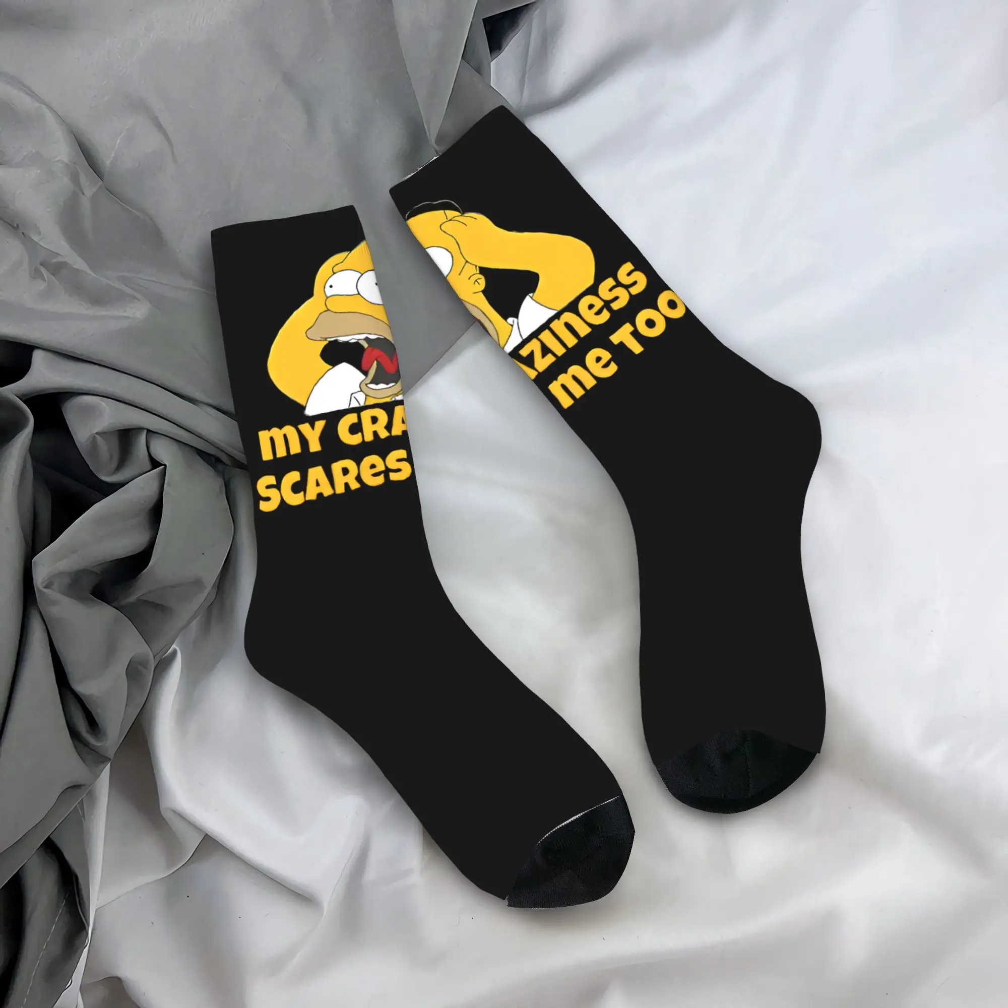 Fashion Male Men Socks Casual The S-Simpsons Sock Polyester Cartoon  Graphic Women's Socks Spring Summer Autumn Winter,