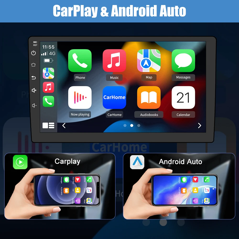 Junsun Wireless CarPlay for Apple Autoradio For Toyota FJ Cruiser 2007-2020 Car Radio Stereo Multimedia Android Auto GPS Wifi