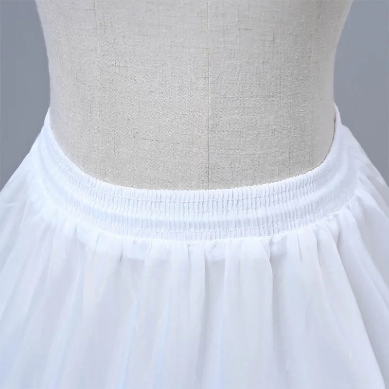 Free Shipping High Quality White Petticoat Crinoline Underskirt 3-Layers For Wedding Dresses Bridal Gowns In Stock