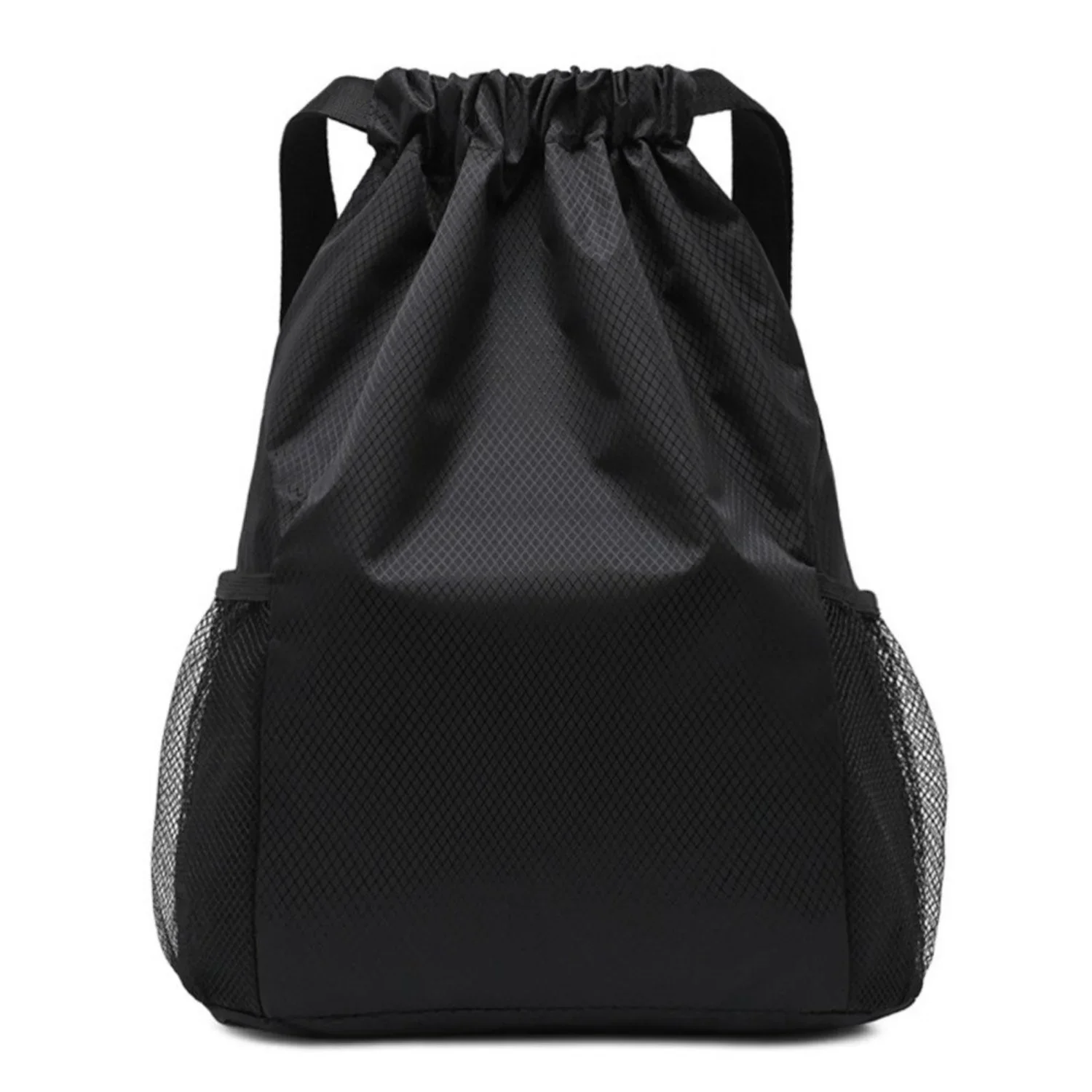 

Drawstring Backpack Large Capacity Fitness Sports Bag 40*48C Black Gym Workout Bag Pockets