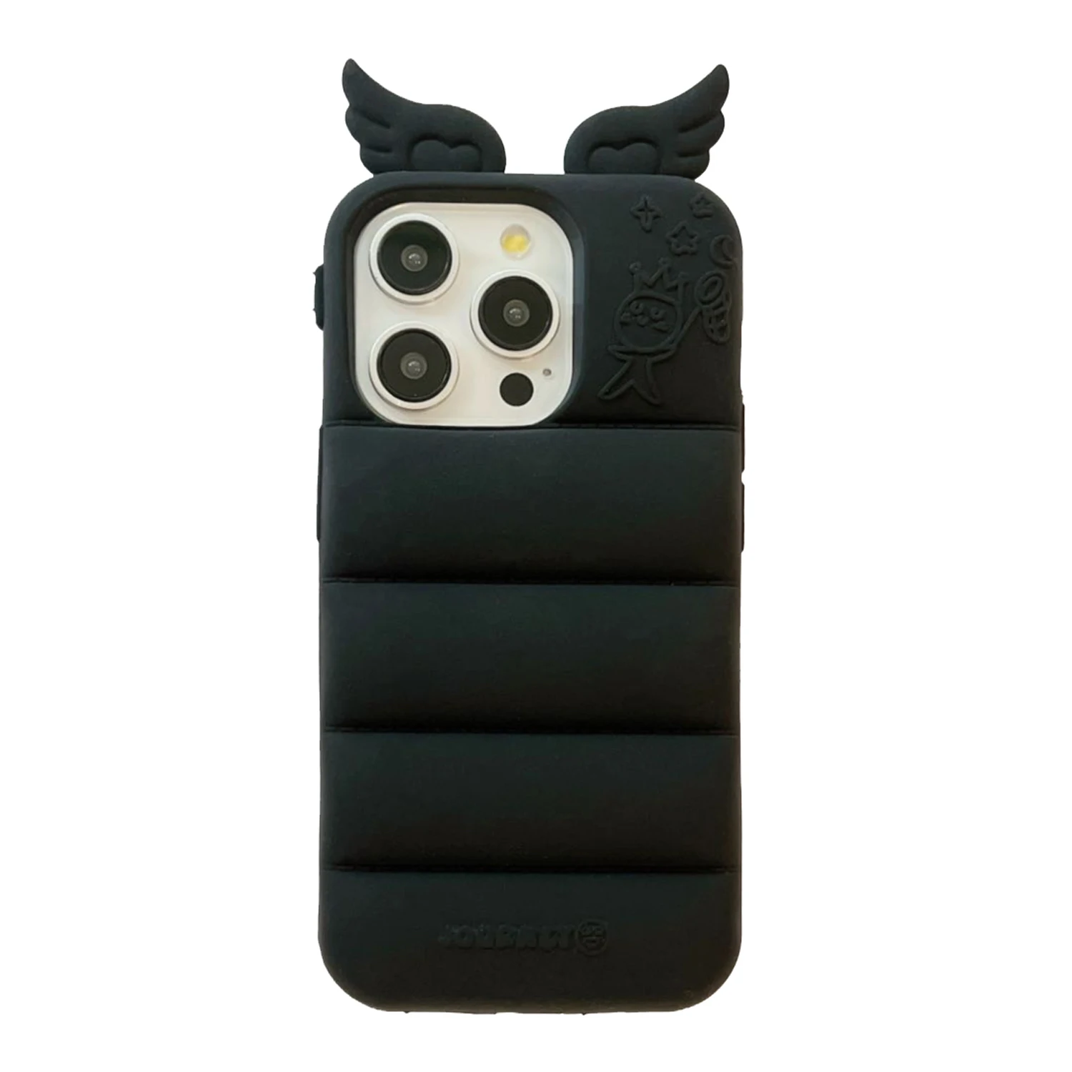 Luxury 3D Angel wings Stripe Soft Silicone Phone Case For Apple