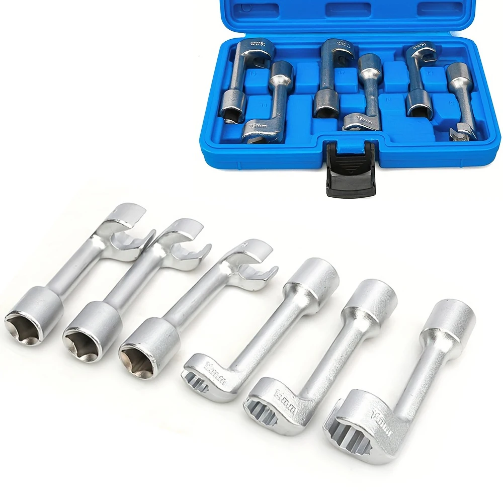 

6pcs/set Diesel Fuel Injector Line Injection Socket Wrench Set Fuel Injection Pipe Socket Wrench for Car Repair