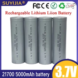 New 5000mAh 21700 Battery 3.7V Rechargeable Lithium Liion Batteries for Camera Flashlight Microphone Shaver Toys Power Batteria