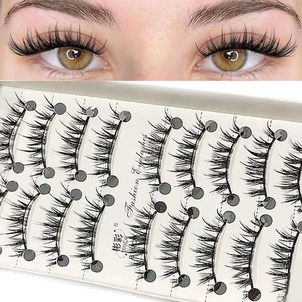 New 3D Faux Mink False Eyelashes Cross Messy Dense 13MM Eye Lashes Soft Eye Makeup Tools Eyelash Extension