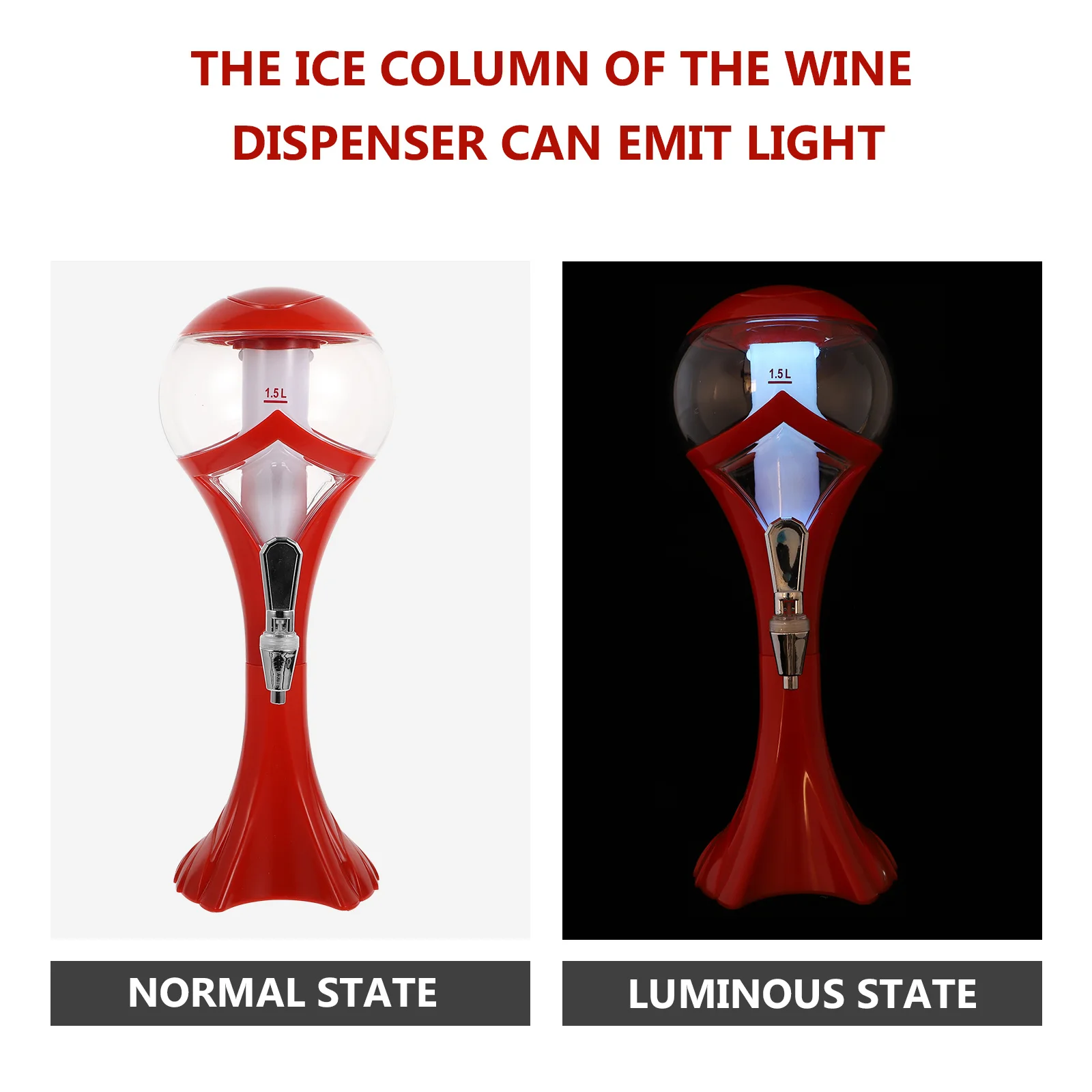

1Pcs Glow Beer .5L Party Drink Dispenser Beverage Bottle Faucet Wine Dispenser Beer Tower