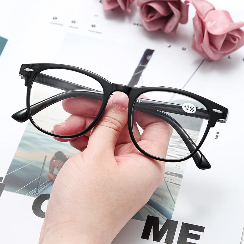 Modische Lesebrille für Herren und Damen, HD-Linse, runder Rahmen, Presbyopie-Brille +1,0 bis +3,0, ultraleichte Brille – Detail 2