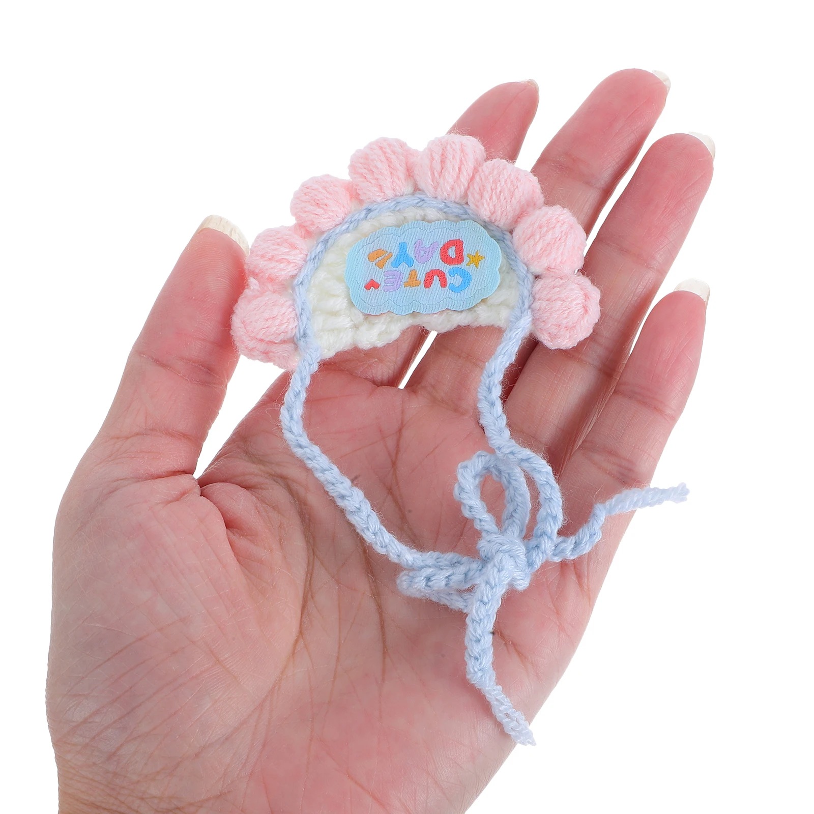 

1 комплект, вязаный нагрудник и повязка на голову с цветком, мягкие и удобные многоразовые аксессуары с медведем для наряда, фигурки для маленьких девочек