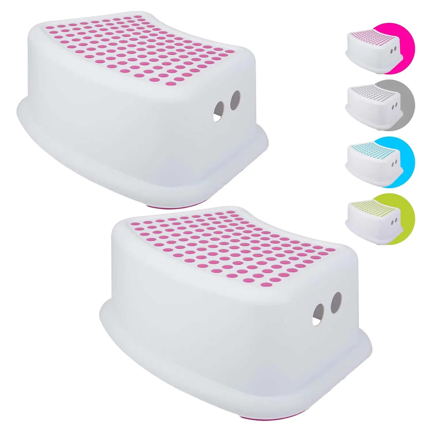 

Step Stool For Kids (2 Pack), Toddlers Stool For Potty Training, Bathroom, Kitchen, Bedroom, Toy Room And Living Room. Toilet