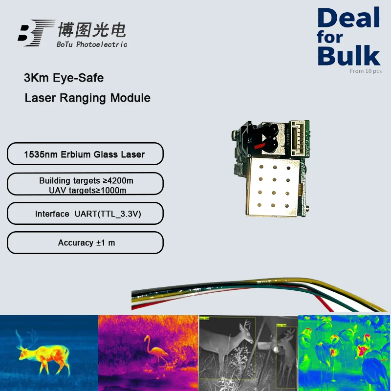 

OEM 1535 нм модуль лазерного дальномера 3 км модуль инфракрасного датчика ИК-приемник 0,5 мрей лазерный дальномер модуль 3 км для БПЛА