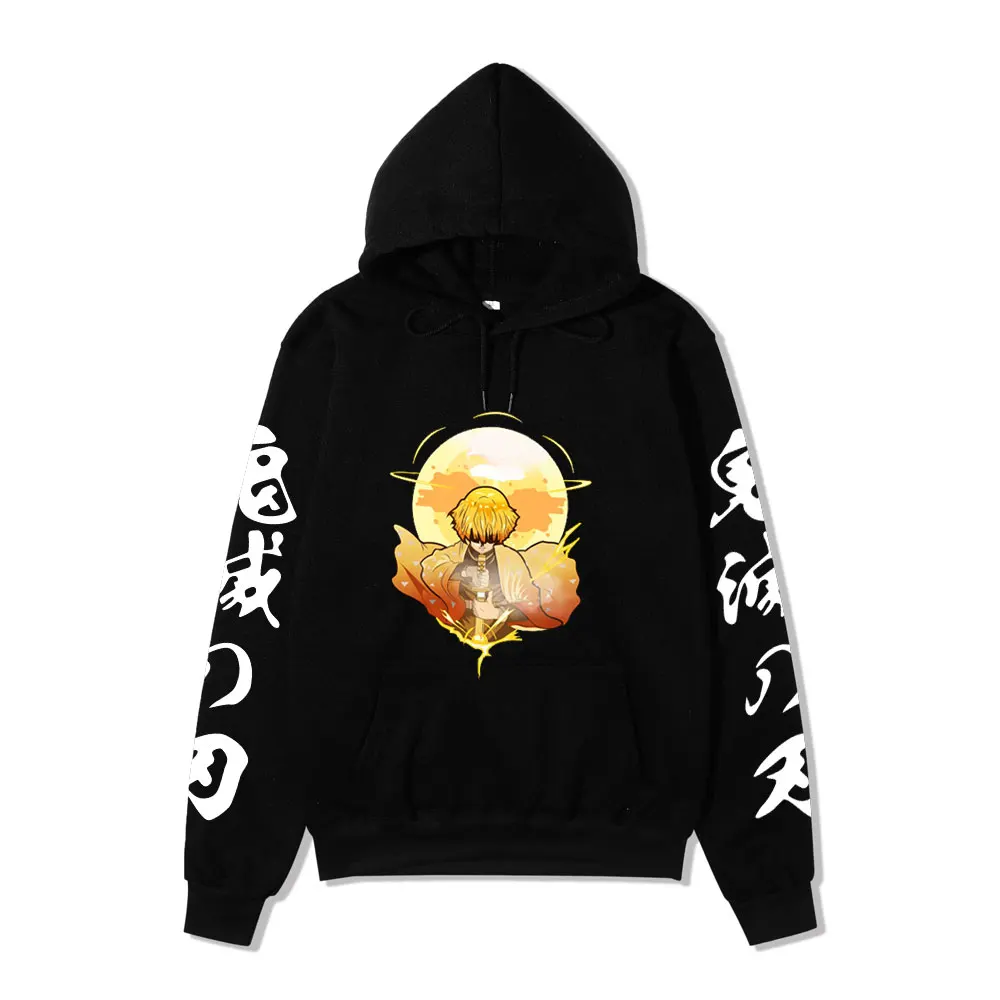 

Hot Demon Slayer Anime Harajuku Hoodies Men Women Rengoku Kyoujurou Graphic Hoodie Pullover Kimetsu No Yaiba Sudaderas Hombre