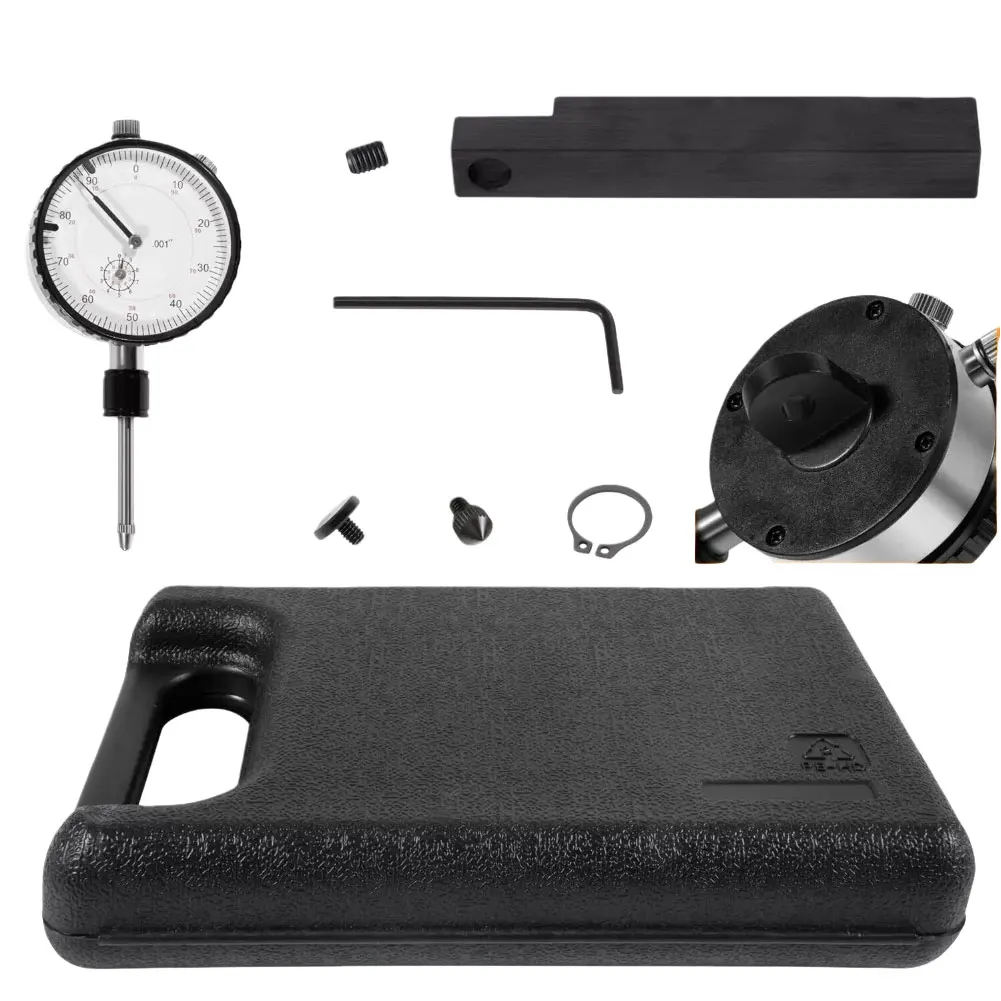 Dial Gauge Cylinder Liner Projection Measuring Tool 6434 with Base and Interchangeable Contacts for Diesel Engines