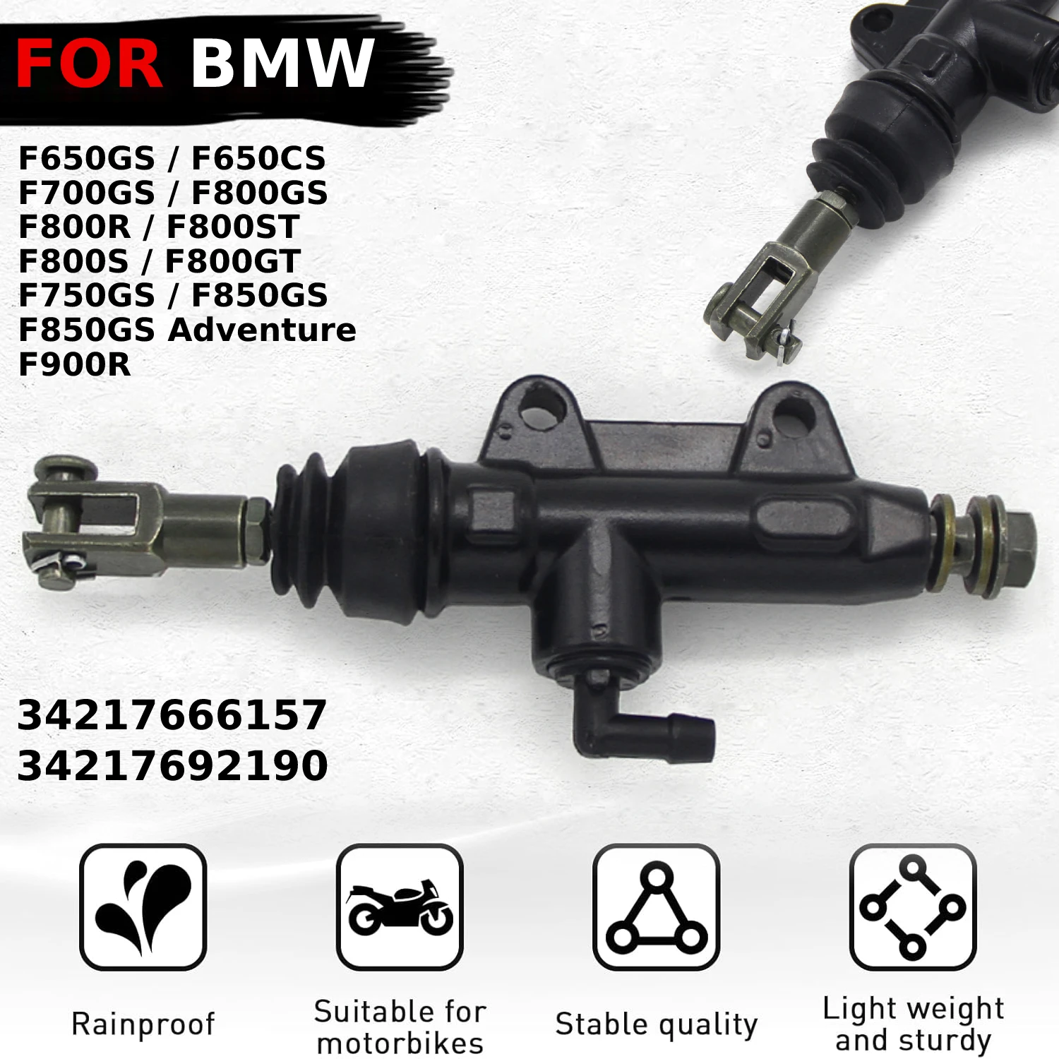 

Главный тормозной цилиндр заднего мотоцикла для BMW F650GS F650CS F700GS F800GS F900R F800R F800ST F800S F800GT F750GS F850GS Запчасти