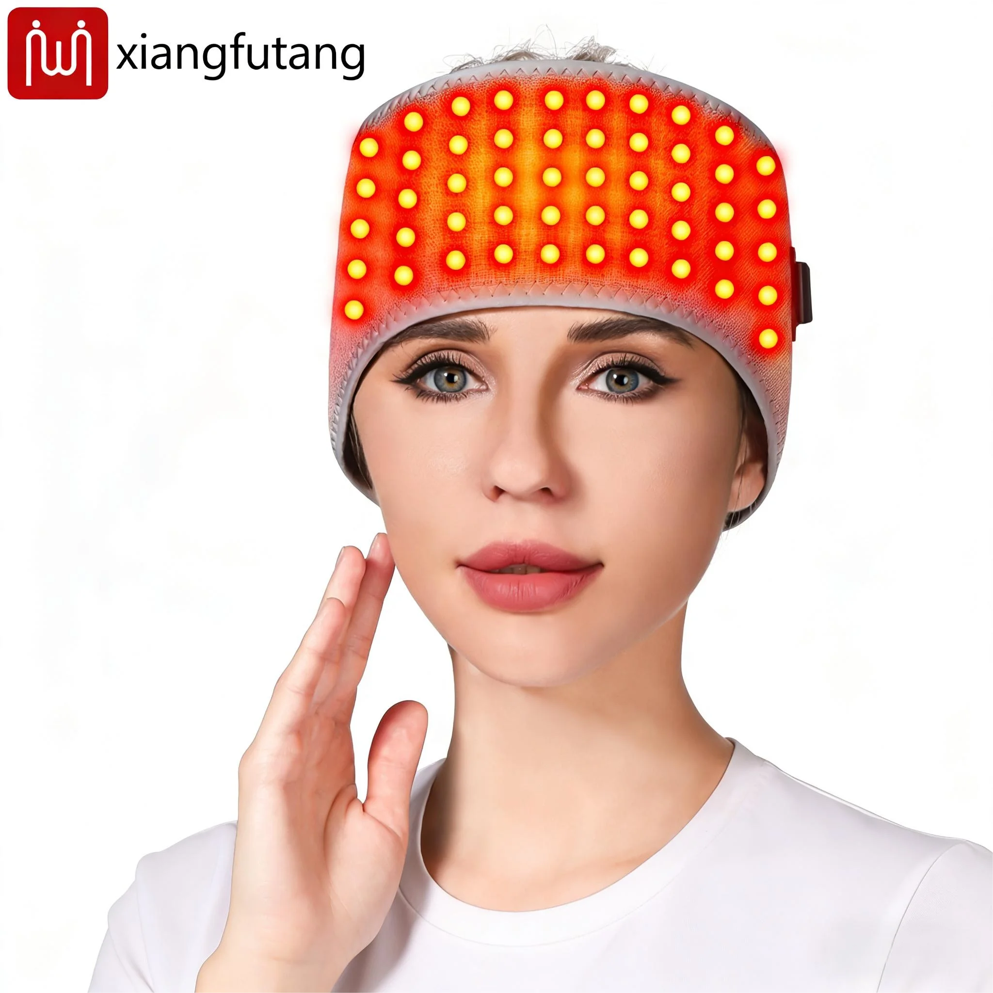 

Portable Red Light Heating Headband Relieves Migraine, Head Rheumatic Pain Alleviates Office Stress Promotes Head Relaxation