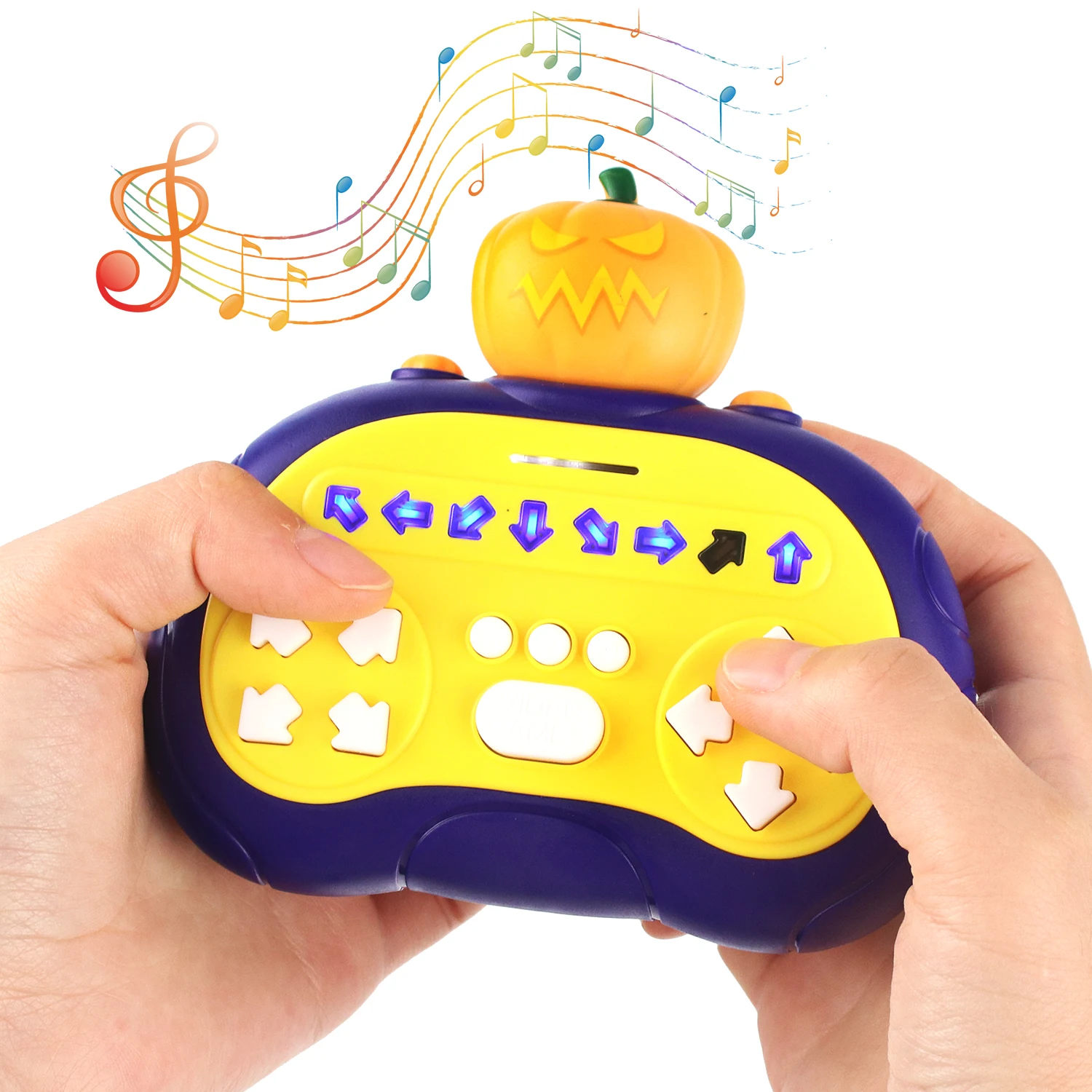 Machine de danse de presse de doigt de Noël, machine de jeu légère de danse d'henlégiti, jouet de puzzle pour des enfants, Halloween, batterie fournie par lui-même