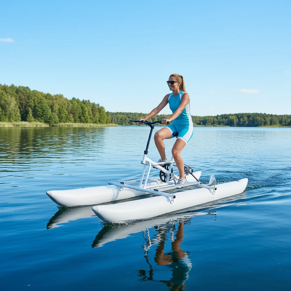 

Водный аттракцион: педальный катамаран для взрослых, одноместный велосипед для легкого катания