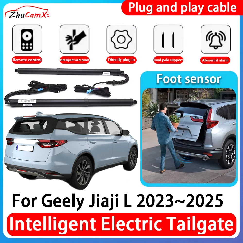 ZhuCamX Car Power Trunk Electric Suction Tailgate Intelligent Tail Gate Lift Strut For Geely Jiaji L 2023~2025