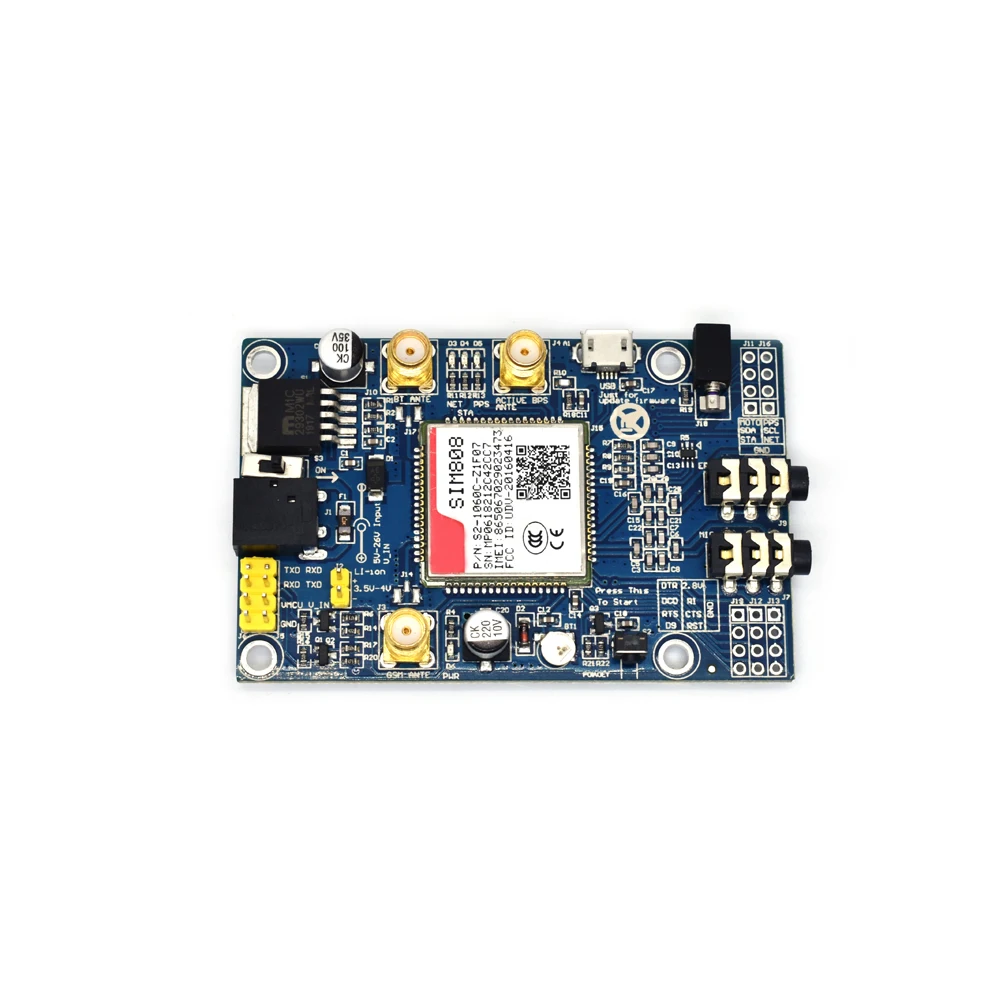 SIM808 Module GSM GPRS GPS Development Board IPX SMA with GPS Antenna for Arduino Raspberry Pi Support 2G 3G 4G SIM Card