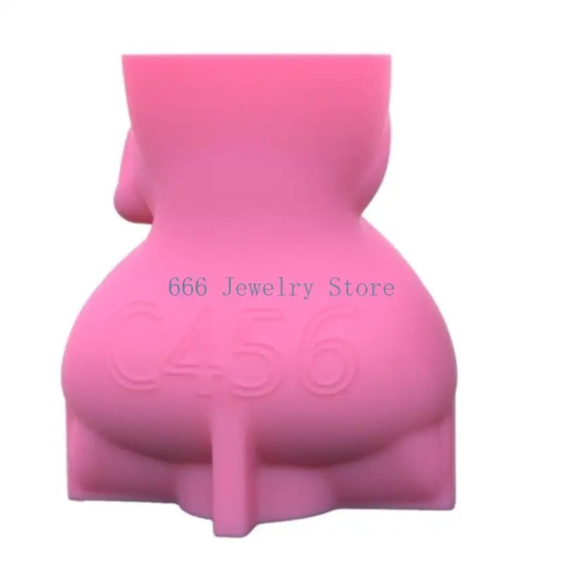 F2TD Bear Rabbit Gypsum Flower Pot Silicone Mold Epoxy Resin Casting Mold Vase Cement Clay Mold Pen Holder Mold