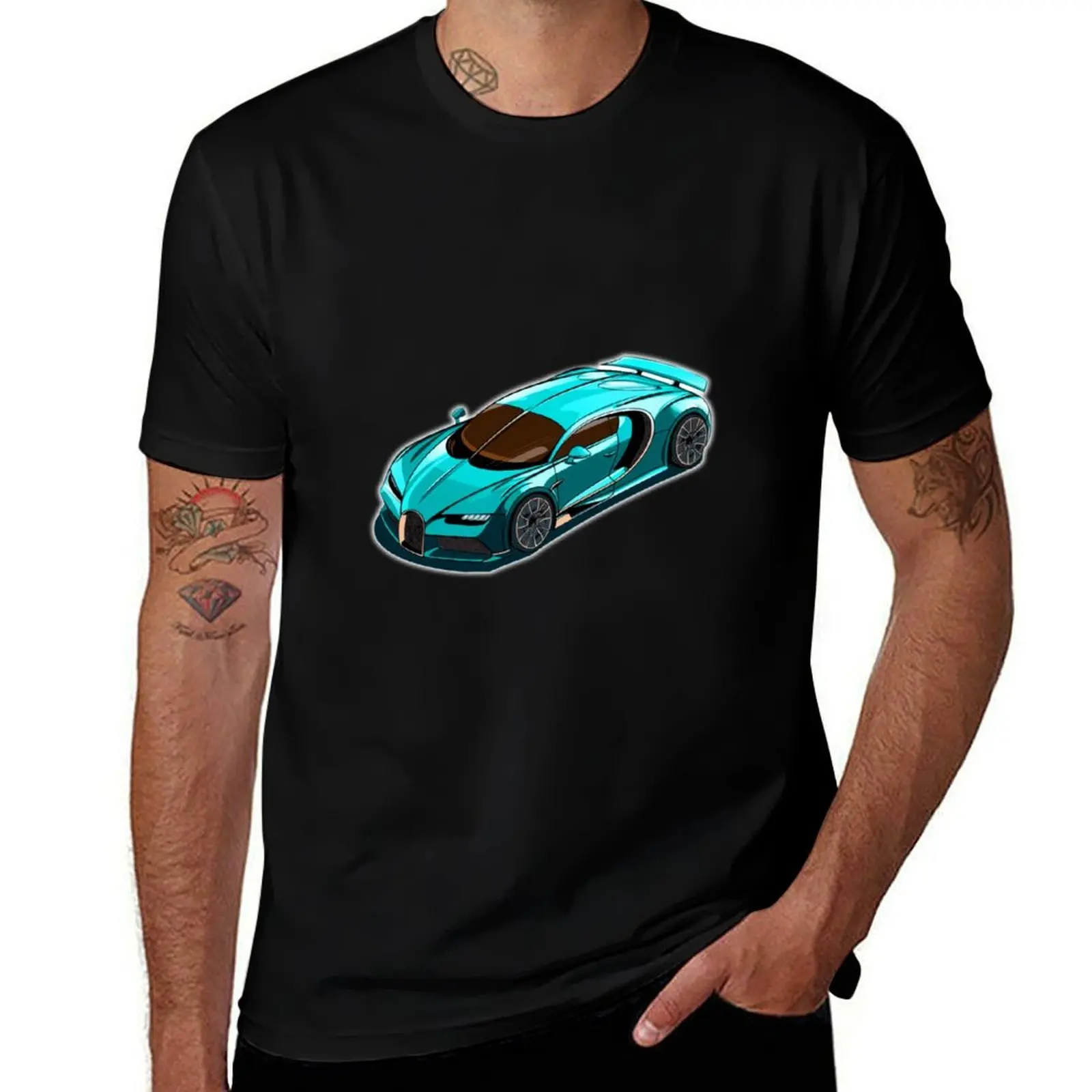 turquoise fantasy sports car - Different logo size, position, color? Email me - T-Shirt Cool Dry Performance T-Shirt