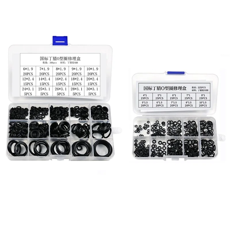 Rubber O Ring Set Gaskets Seal Nitrile Rubber Bands High Pressure O-Rings Repair Kit Sealing Elastic Band O Rubber Rings