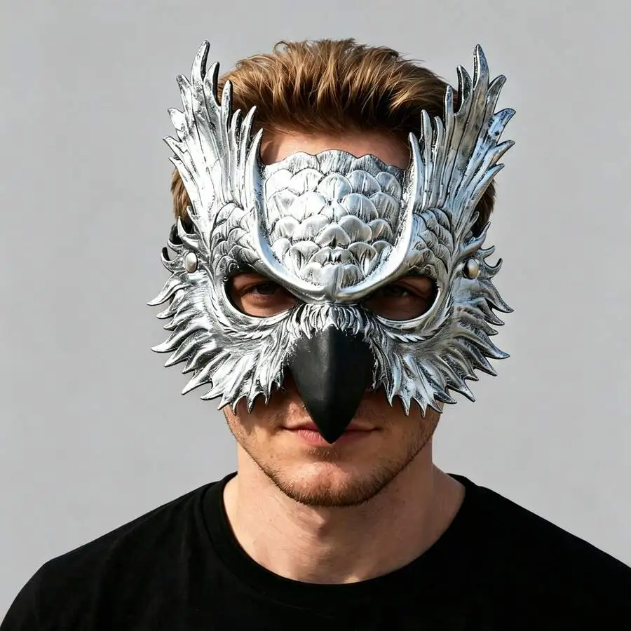 

Owl Half Face Foam Mask For Halloween Masquerade Costume Role Play