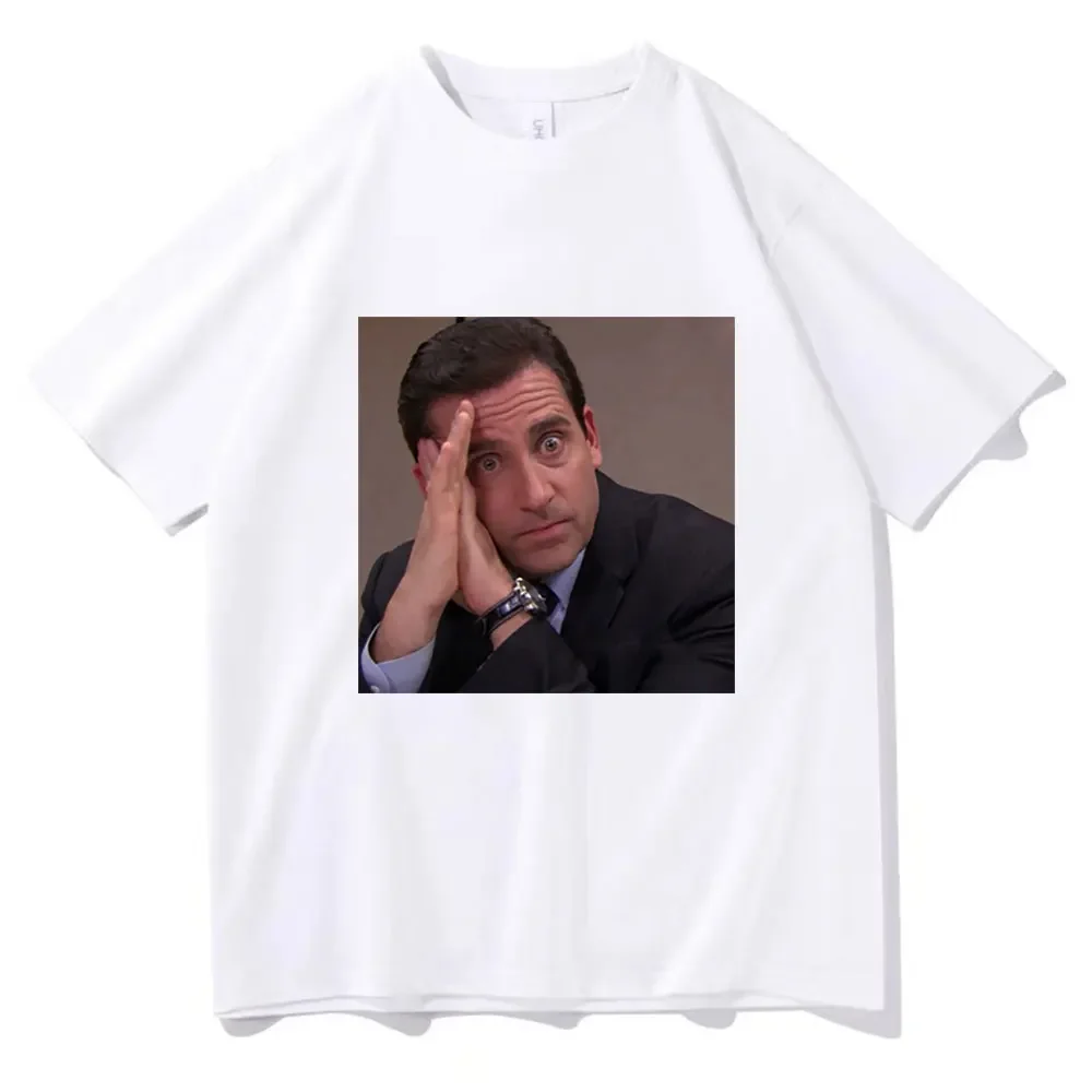 Funny Michael Scott Print T Shirt Tv Series The Office Dwight Schrute Jim Halpert T-shirts Men Women Cotton Oversized T Shirts