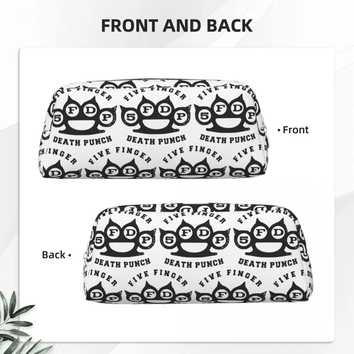 Five Finger Death Punch Pencil Cases for Student School Pen Box Pencil Bag Pencil Pouch Storage Stationery Supplies