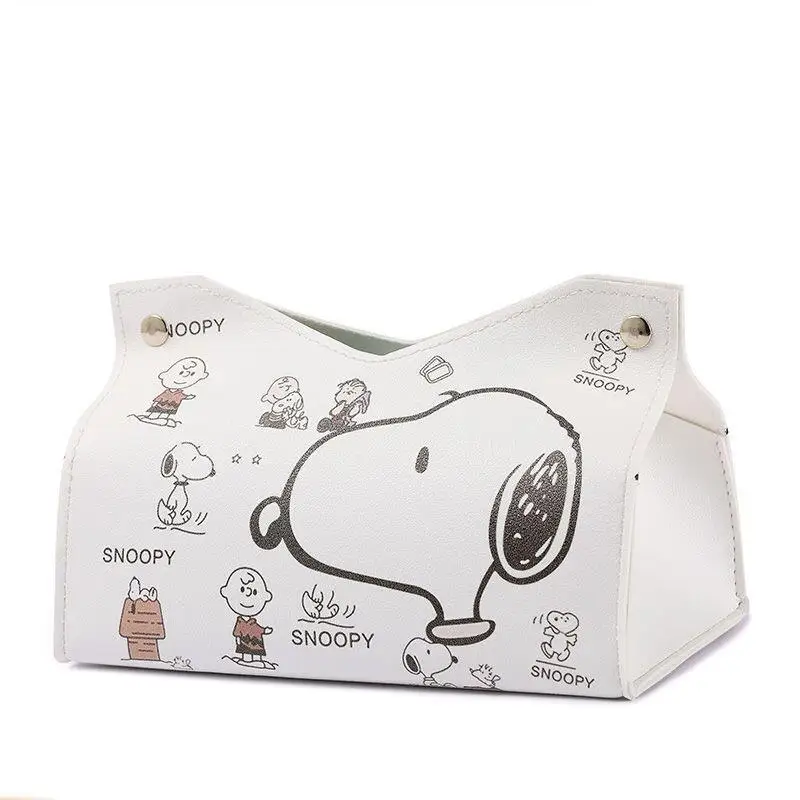 Snoopy Cartoon Tissue Box Household Desktop Napkin Holder Elegant Table Decor Practical Home Storage Accessory Small Gift