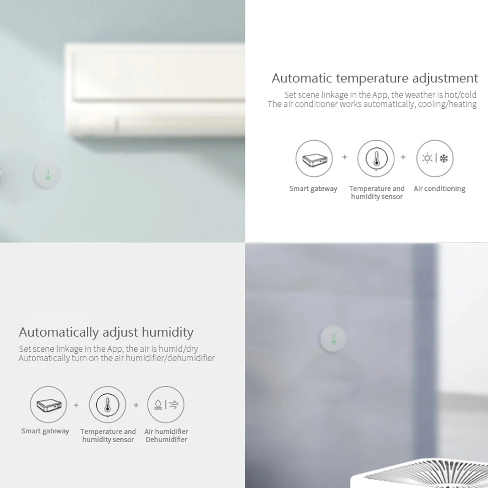 Tuya Zigbee 3.0 Temperature And Humidity Sensor Smart Life APP Real Time Monitoring DIY Linkage Works With Alexa Google Home