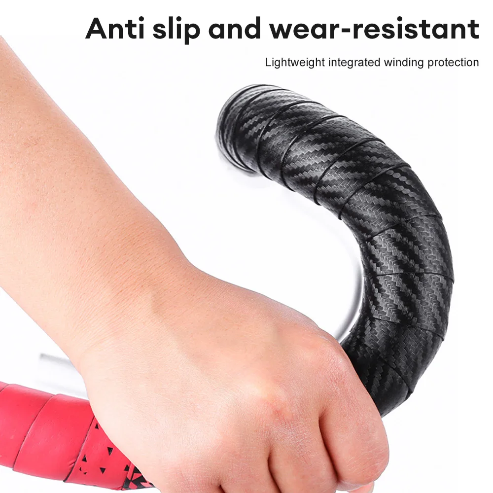 เทปพันแฮนด์จักรยานกันลื่น PU EVA ขี่จักรยานเสือภูเขาเทปพันแฮนด์จักรยานเสือหมอบดูดซับเหงื่อปลั๊กแฮนด์สายคาด