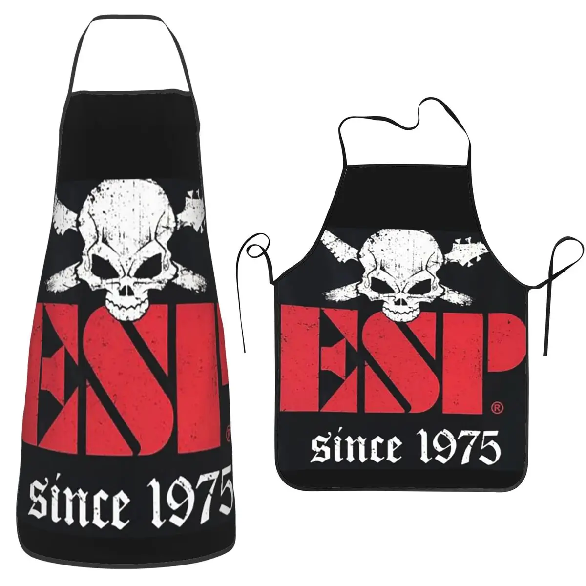 E-Esp Guitars Aprons Chef Cooking Tablier Waterproof Bib Kitchen Cleaning Pinafore for Women Men Gardening