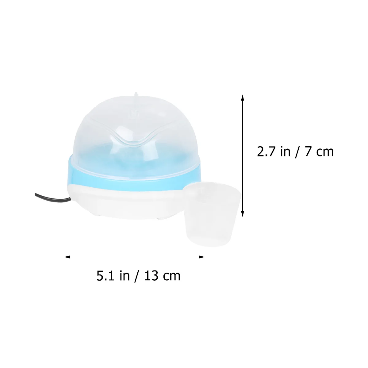

6pcs Electric Egg Boiler Multifunctional Automatic Steamer With Transparent Cover Portable Lightweight Blue 6 Lattice Kitchen