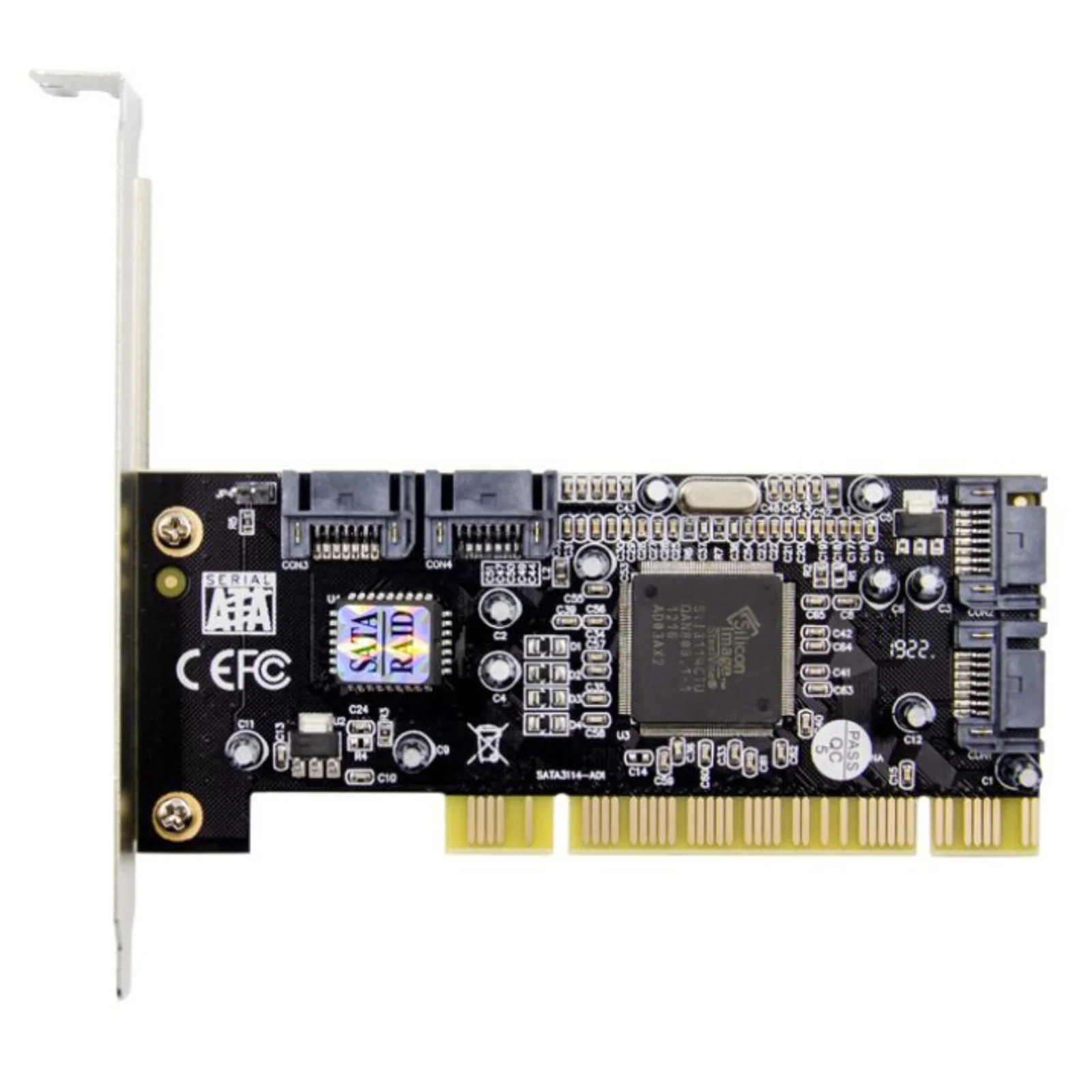 

4 Port SATA PCI Expansion Card PCI To SATA Conversion Card Built-in Adapter for RAID Adapter Card with CD Drive Disc