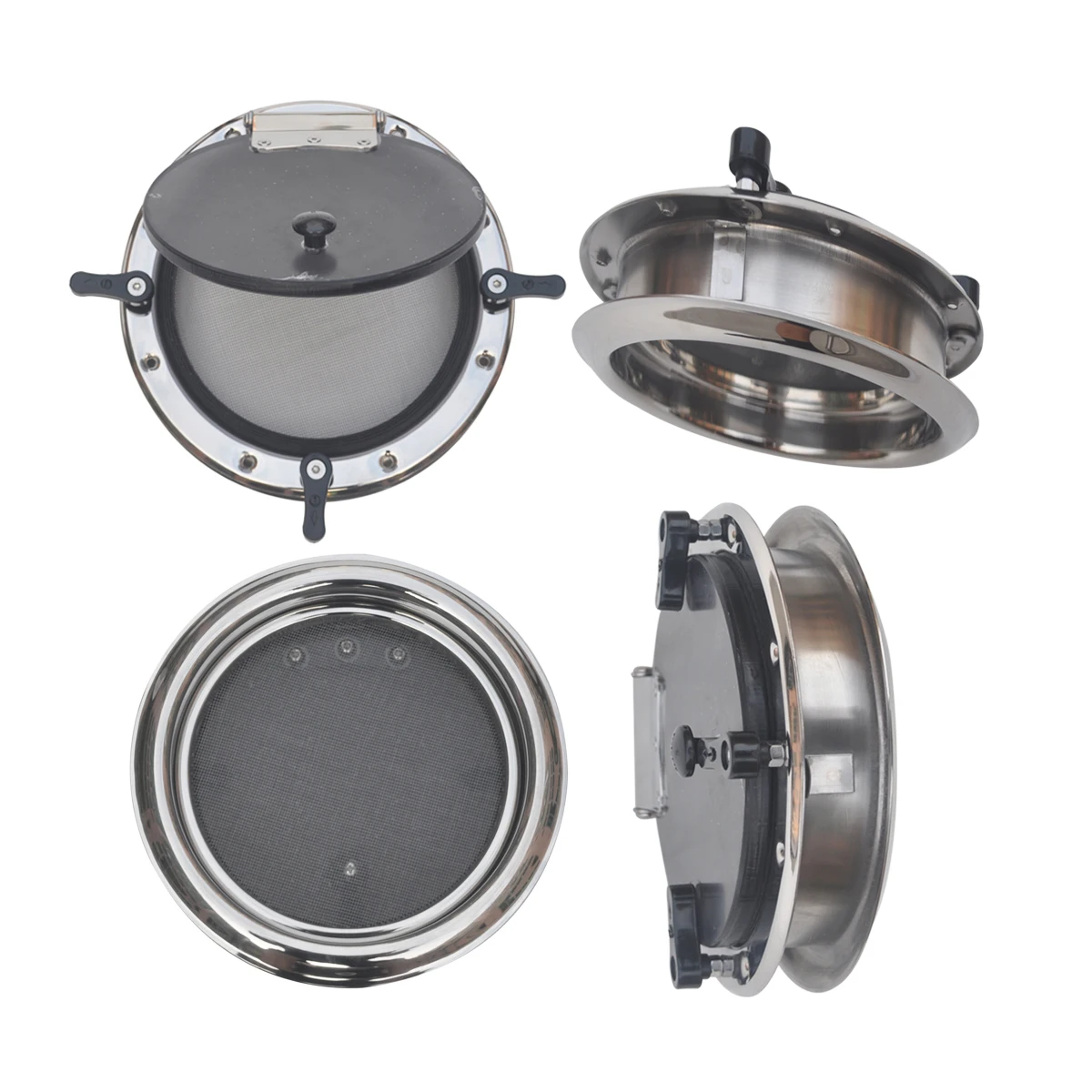 

Anshun Customized Marine Boat RV Skylight Escape Hatch Window Tempered Glass Aluminum Boat Deck Hatch for Boats Yacht RV