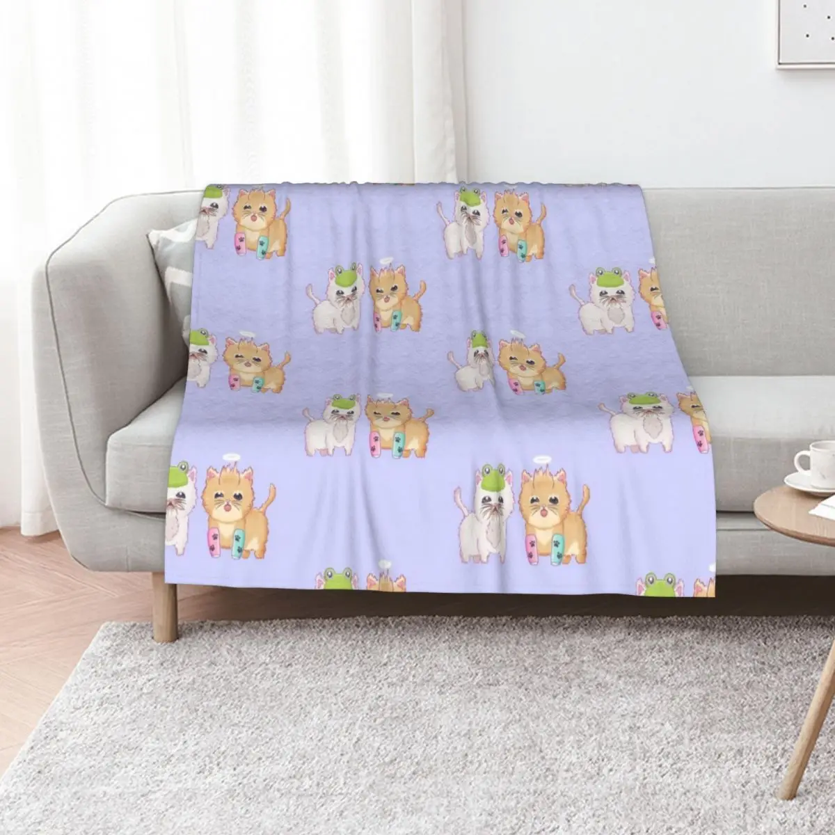

Wisp and Tater Tot Throw Blanket Beautifuls for sofa heavy to sleep Blankets Sofas Of Decoration Blankets