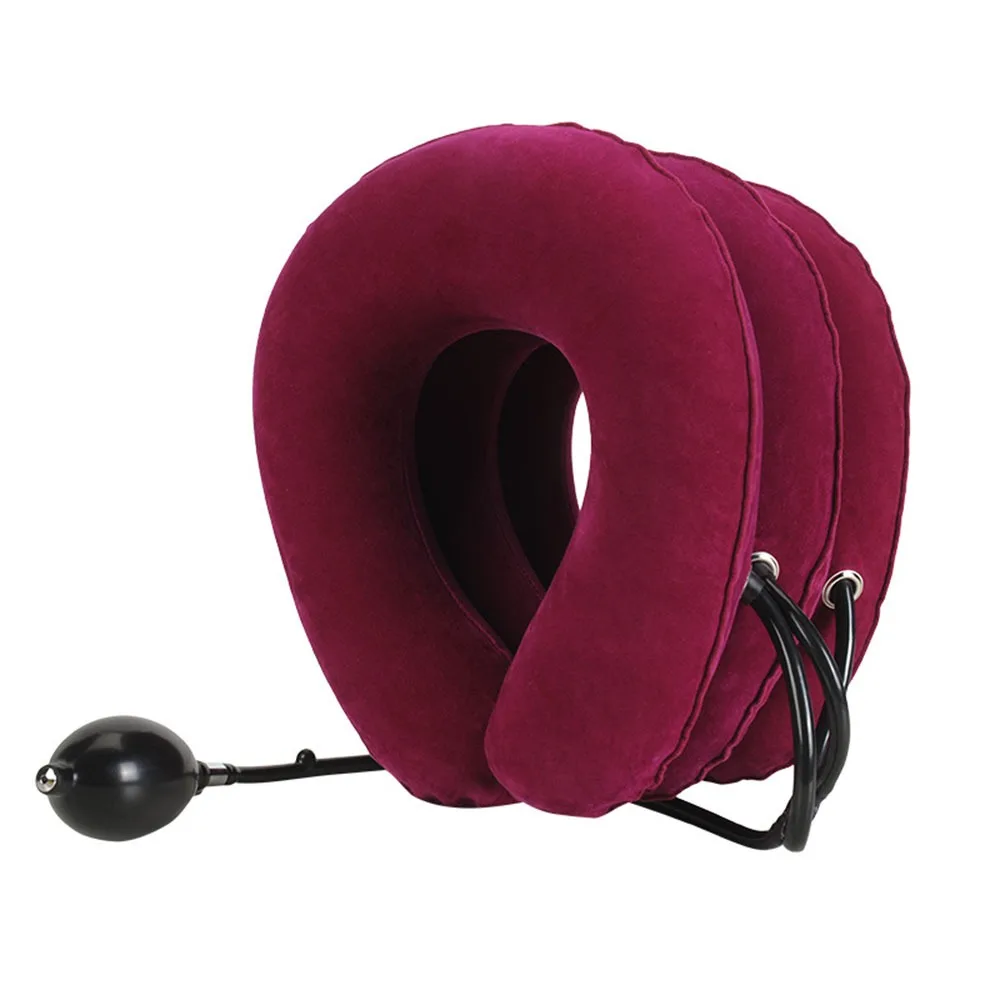 

Adjustable Inflatable Neck Stretcher 3-layer Anti-leakage Inflatable Neck Support Brace Spine Alignment Comfortable