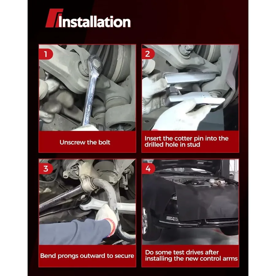 フロント左下右コントロールアーム、ボールジョイントアセンブリ付きサスペンションキット交換用、2010-2017年式シボレー・エクイノックス、GMC・テラ用