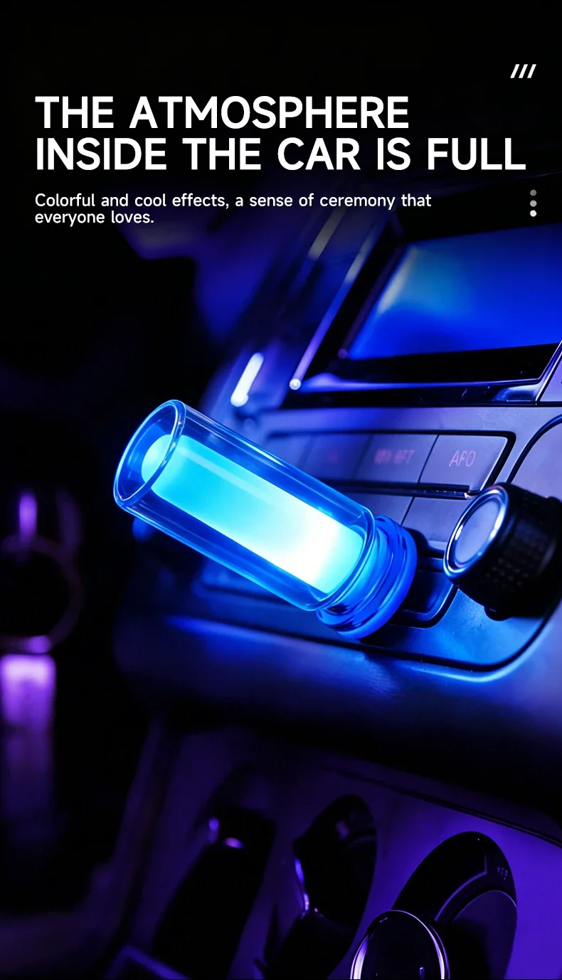 Auto-USB-Ambientelicht Schlafzimmer Camping Tragbares RGB-Regenbogen-Nachtlicht Plug-and-Play LED-Ambientelicht Dekorative Beleuchtung – Detail 8