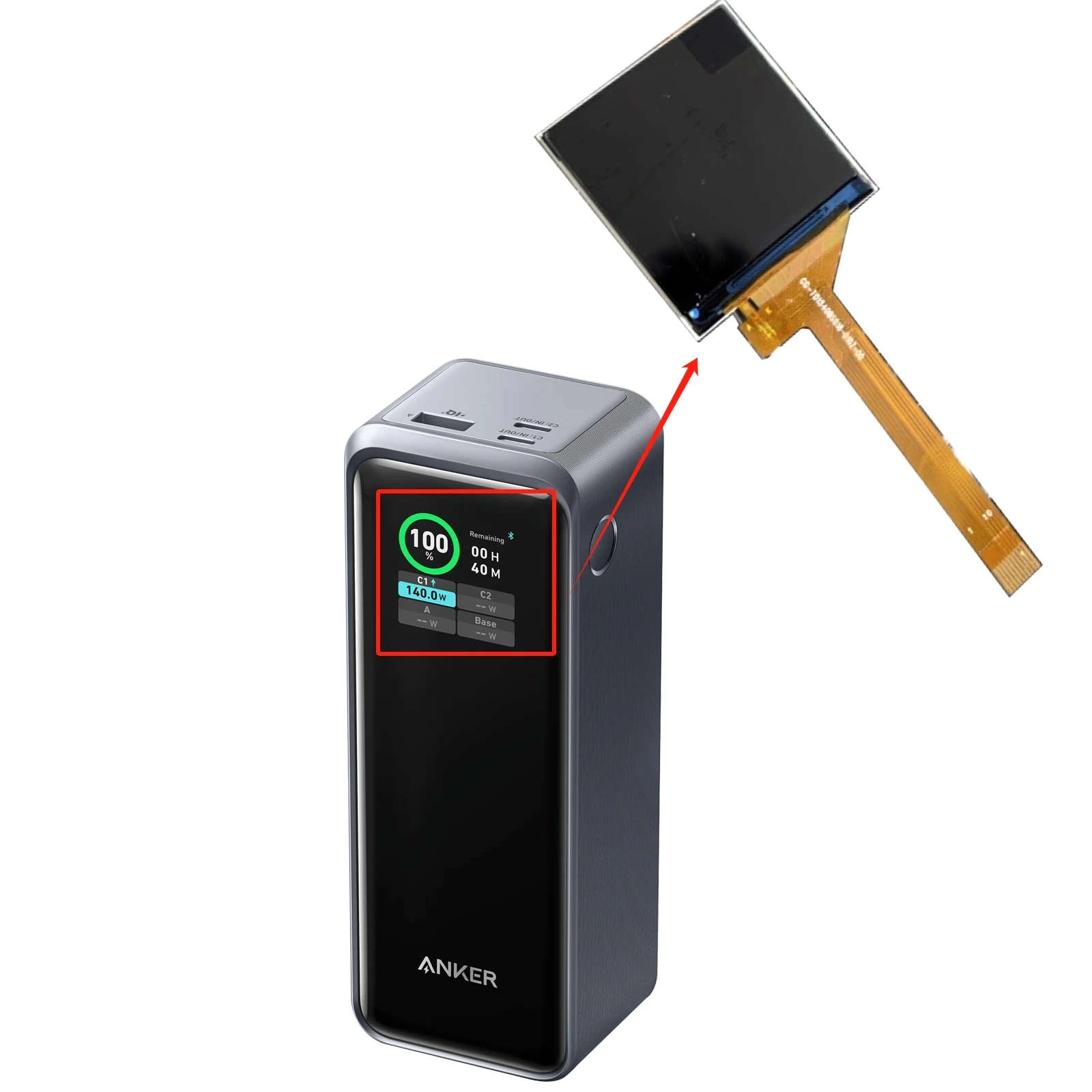 LCD For Anker Prime 250W LCD Screen Display Matrix Screen Repair