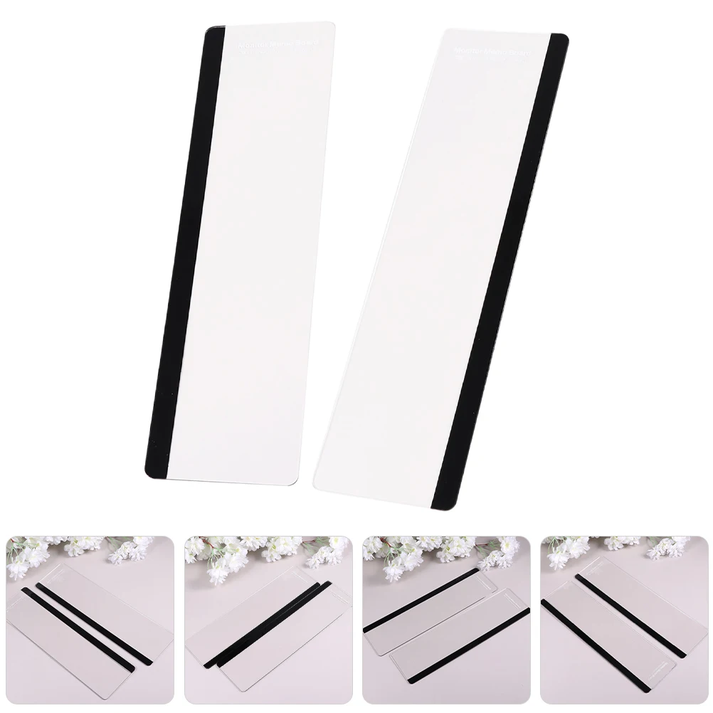 

4pcs Monitor Memo Board Acrylic Computer Message Reminder Board For Monitor Side Holder Office Desk Accessories
