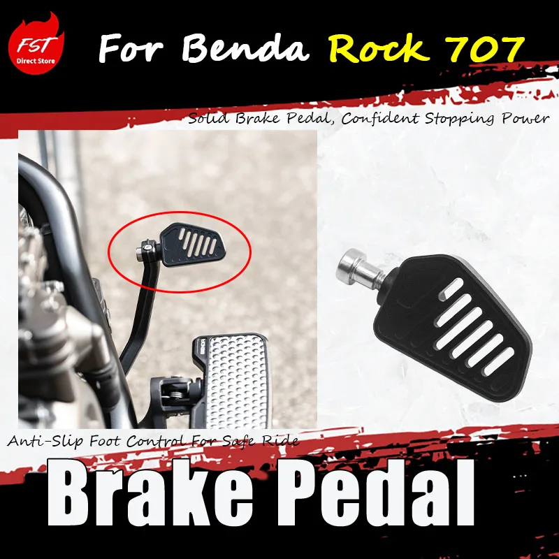 For Benda Rock 707, replace the accessory with an enlarged aluminum brake pedal. CNC process for the rear brake pedal.