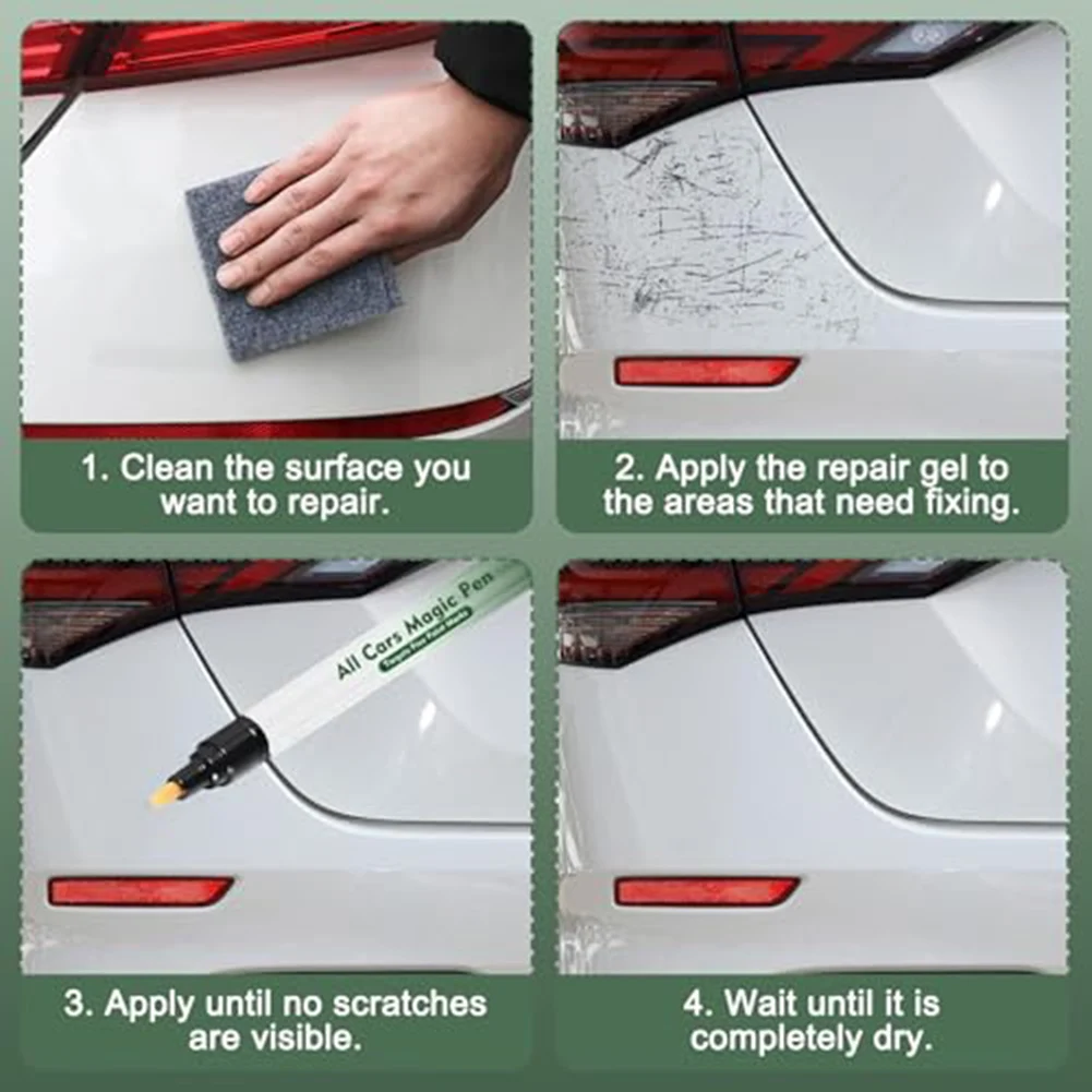 3PC Car Scratch Remover Set for Vehicles Including Sedans SUVs Trucks Waterproof Finish Long Lasting Protection
