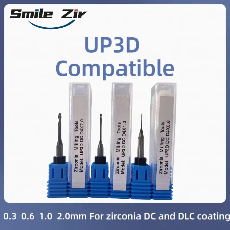 

UP3D P52/P53 Milling Cutter Dental LAB CAD/CAM DLC Coating Burs Wholesale Milling Tools For Zirconia