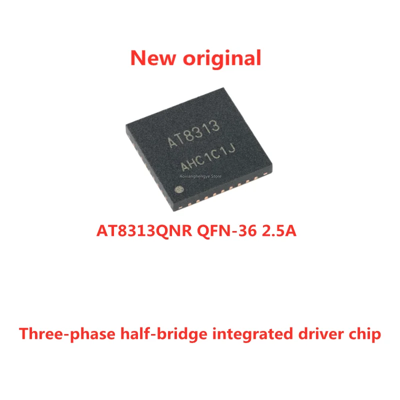 5PCS AT8313QNR QFN-36 2.5A Three-phase half-bridge integrated driver chip Three-phase direct current brushless