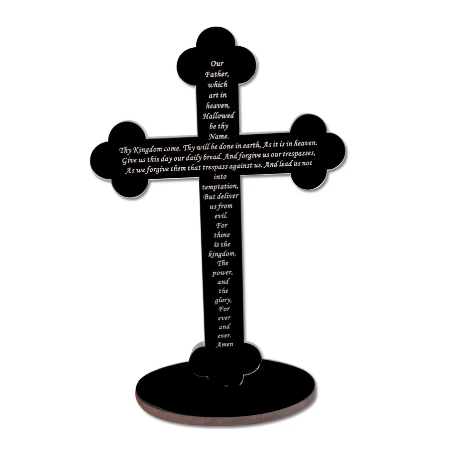 Gebete der orthodoxen Kommunion, freistehendes Kreuz, Gott segne, aramaische Übersetzung der Herren, Gebetskreuze, Taufe, Party-Dekoration