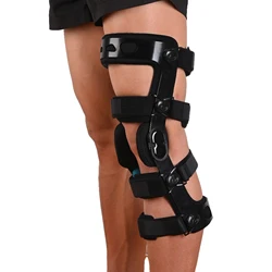 Knee Brace for ACL/Meniscus/Ligament/Sports Injuries Protection, Adjustable Hinged ROM Orthopedic Knee Orthosis for Men & Women