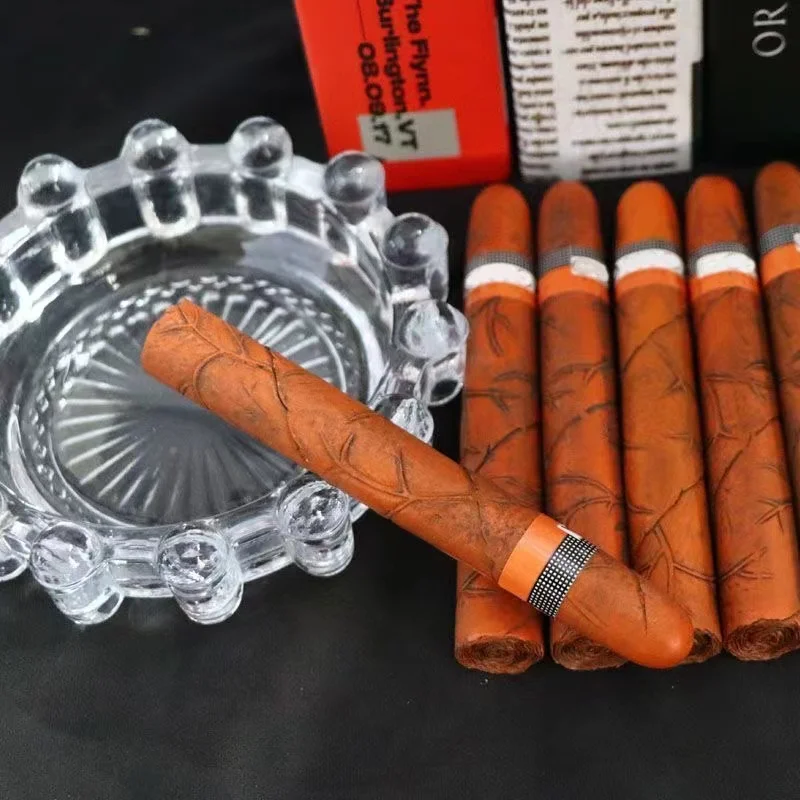 Resin Material Simulated Cigar Model Cuban Style Fake Cigar Photography Prop Non-Realistic Smoking Pipe Accessory view 3