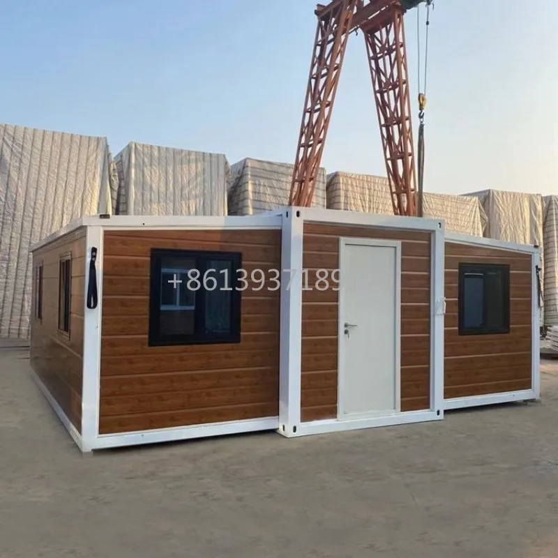 Easy Folding 40 Ft 20 Ft Prefab Container Expandable House Light Steel Folding Prefabricated Home Villa with Bathroom Kitchen