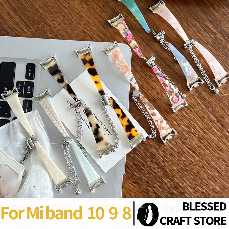 Curved Resin Watch Band for Xiaomi Bracelet 10 9 8 Replacement Strap for Redmi Watch 4 5 Women Strap for Mi Band 10Pro 9pro 8pro